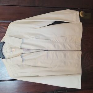 White vegan leather jacket. Size 1x. CJ Banks